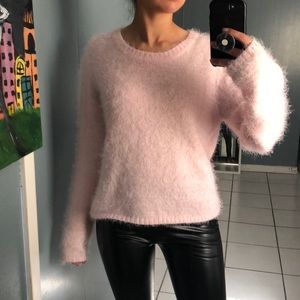 Pink and fuzzy sweater